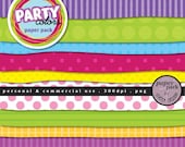 Digital Paper Pack - Fun Party Colors