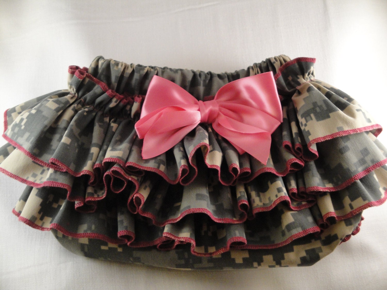 Little Army Girl Ruffle Diaper Cover Ruffle Bloomer with headband