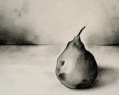 Pear (an original charcoal drawing)