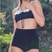 Ready to ship Black retro doily bikini in size Medium