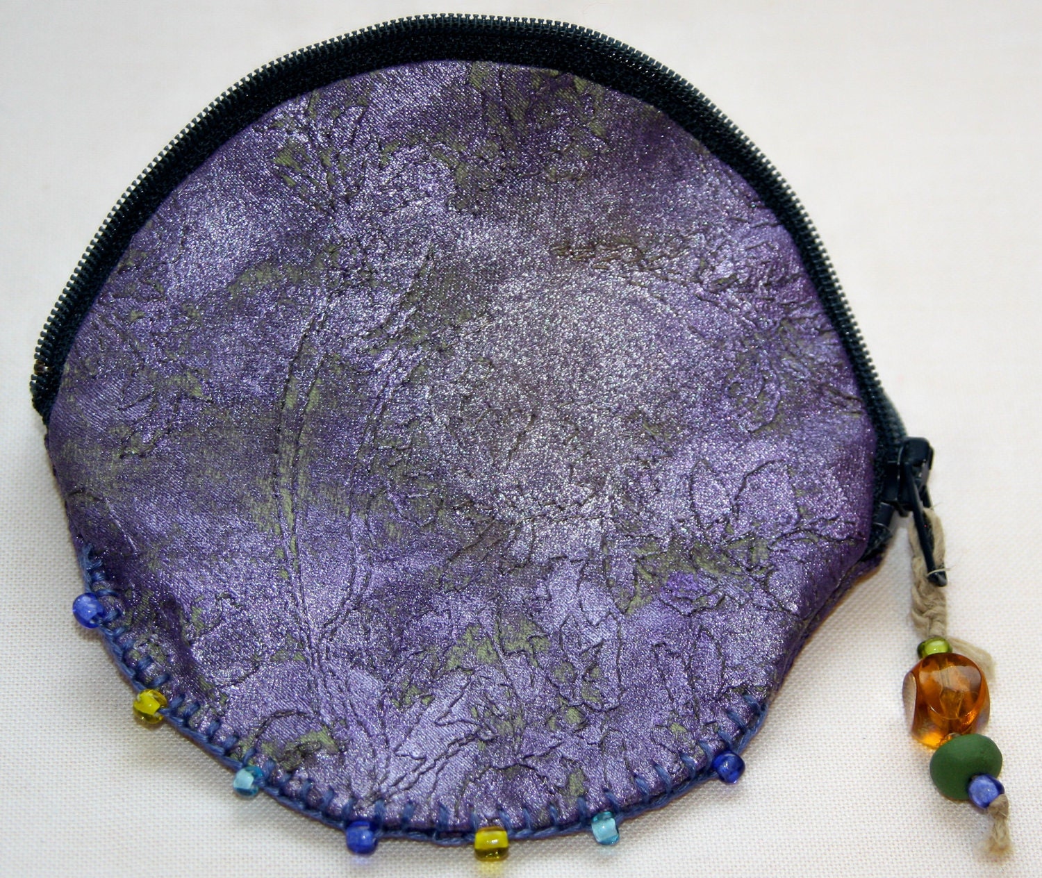 Coin Purse Vintage Inspired Handmade Painted