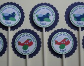 My Little Co-Pilot Airplane Personalized Party Cupcake Toppers Il_170x135