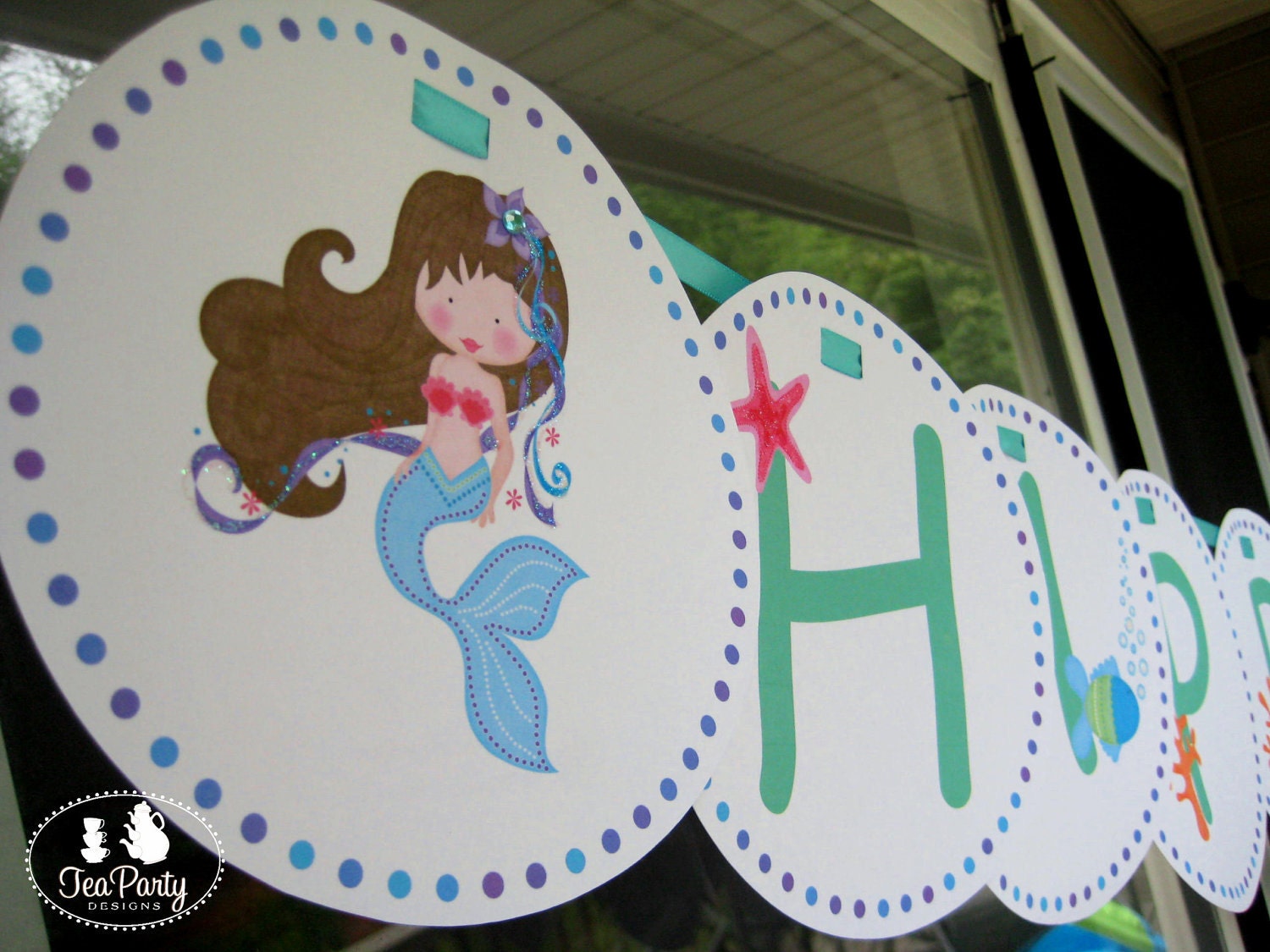 Blue Lagoon...Customized Mermaid Birthday Party Banner Il_170x135