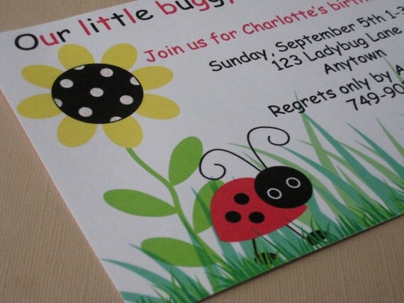 My Little Buggy Ladybug Customized Party Invitations Il_570xn