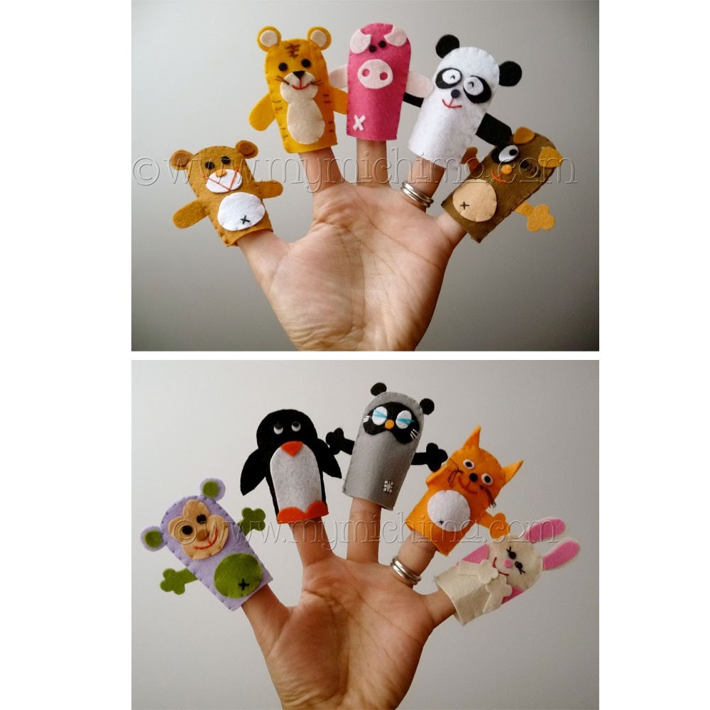 Private Listing for Ashley - Ten Little Ones - Felt Animal Finger Puppets