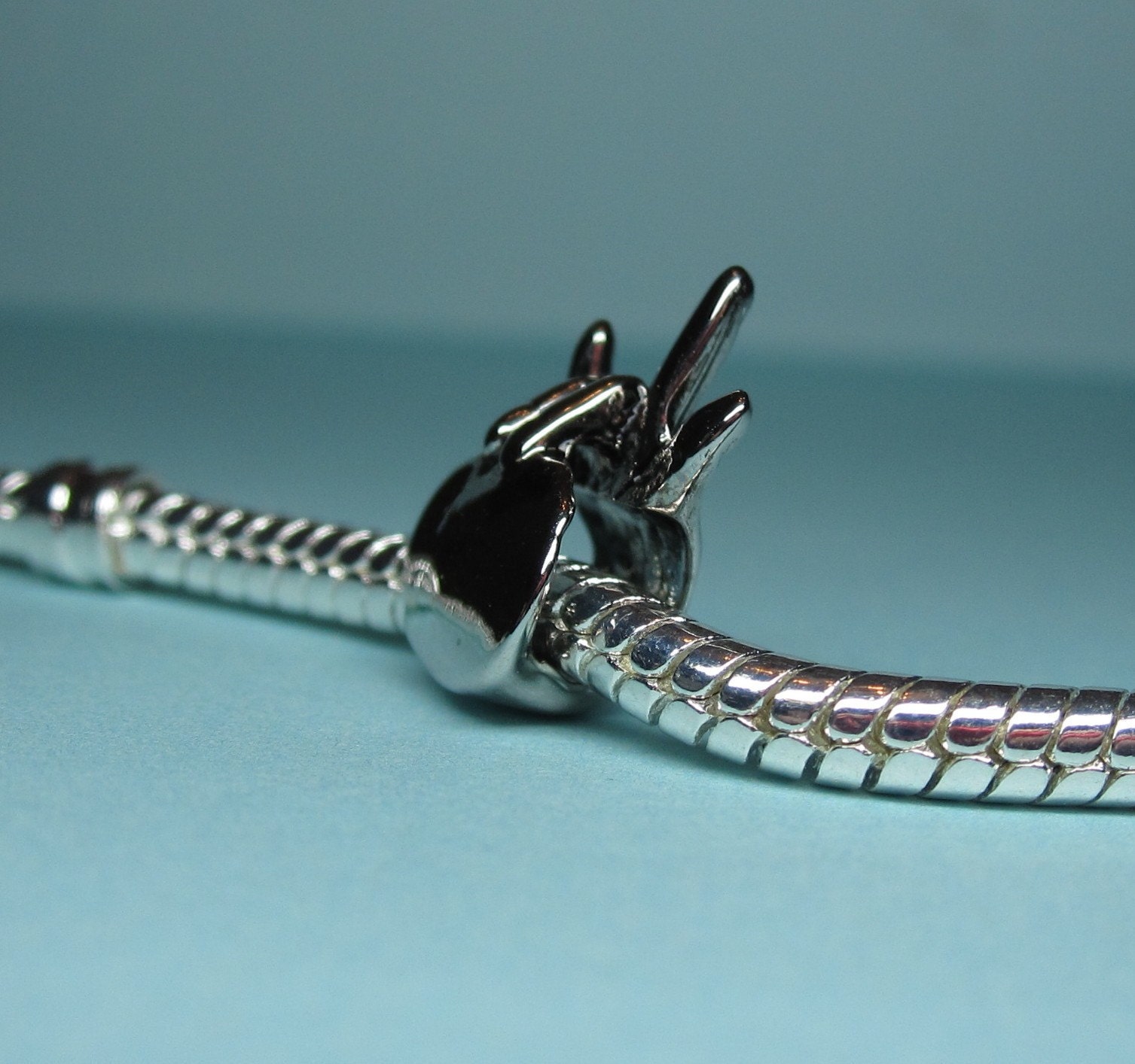 Silver Hand I LOVE YOU Charm fits European Bracelets - Item C44