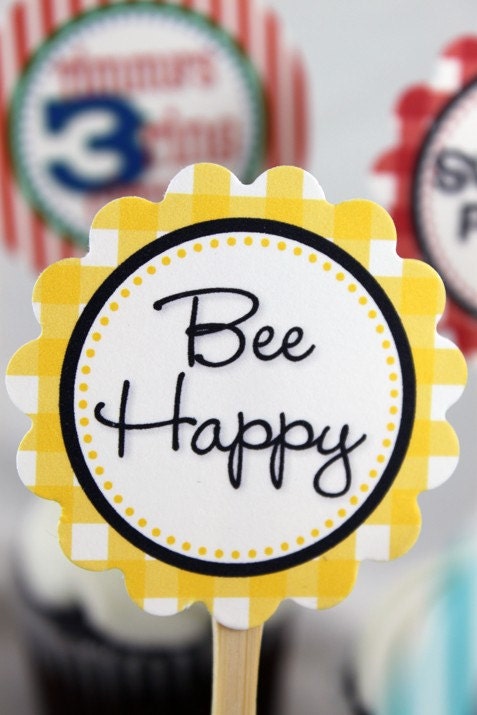 Custom Lil' PARTY TAGS - Pick Your Own Design DIY Printable Cupcake Toppers