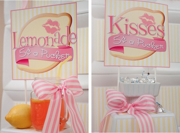 PUCKER UP Collection - Printable Lemon Themed DIY Party Decorations