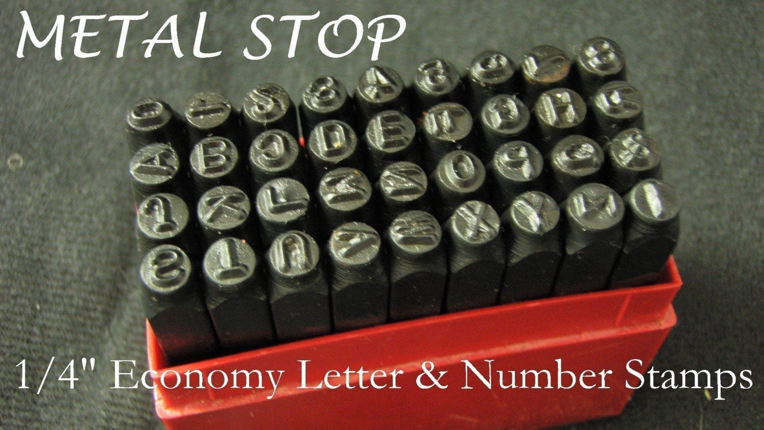 BEST PRICE 1/4 inch UPPERCASE 0.25" Letter and number Stamps -  Make Stamped Initial Tags