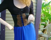 Custom Handmade Womens Leather / Elastic Corset Waist Cinch Belt Renaissance Style