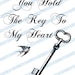 INSTANT DOWNLOAD - You Hold The Key To My Heart Download and Print Image Transfer Digital Sheet by Room29 Sheet no. 235