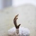 White Lace Mini Antler Masquerade Fascinator - OOAK