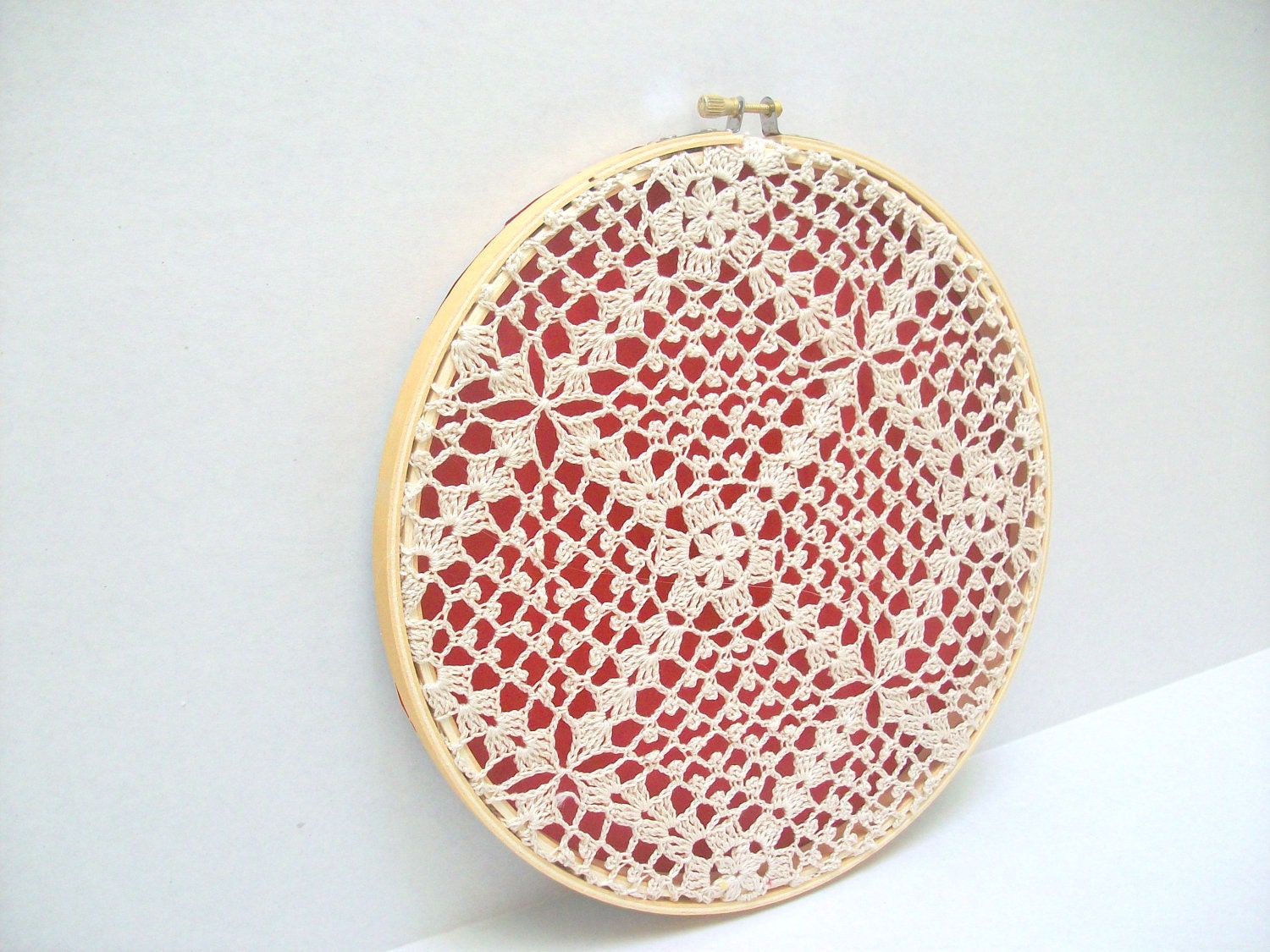 Embroidery Hoop Art - handmade lace - house decoration - wedding gift
