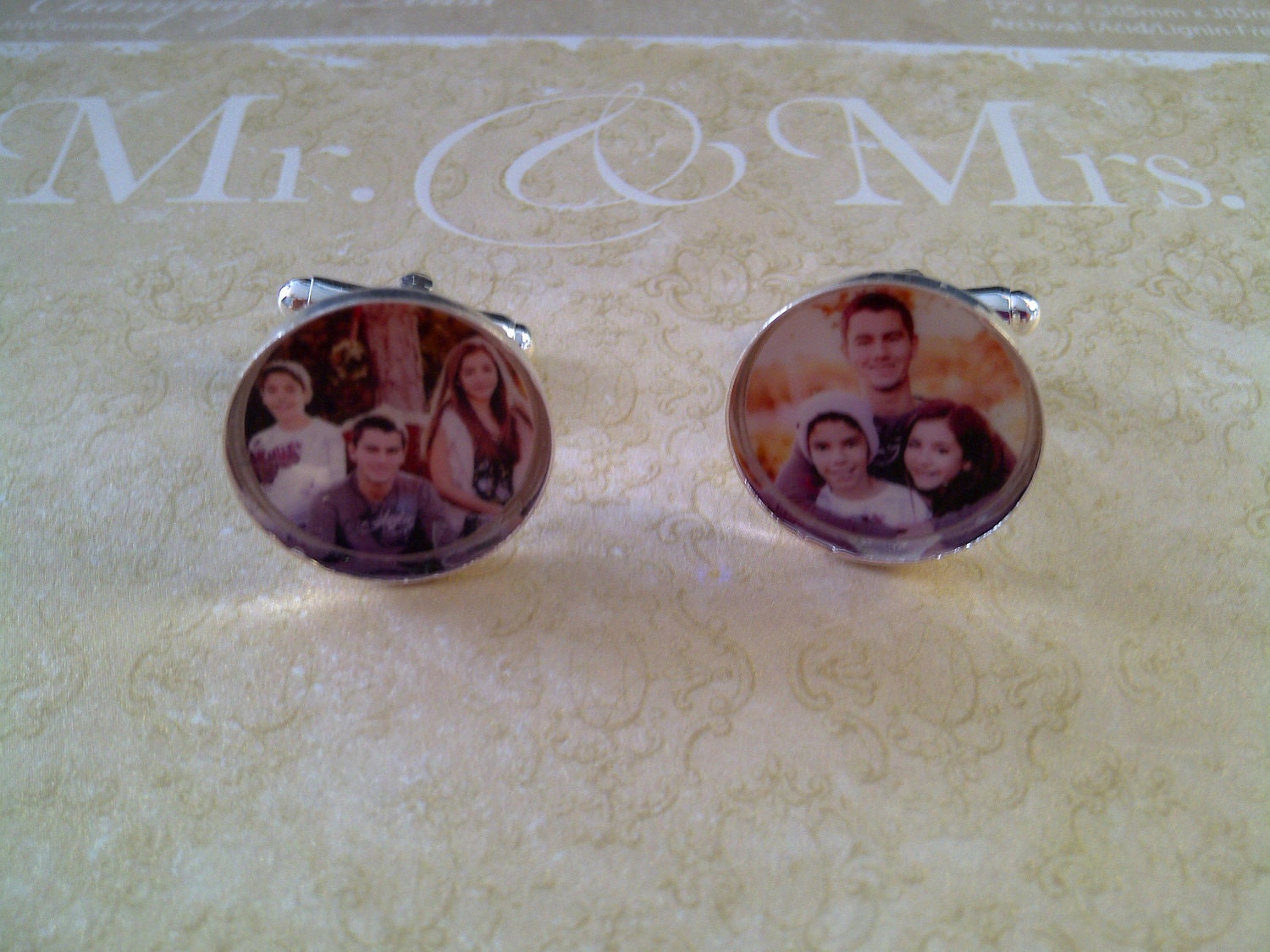 Groom - Father of the Bride - Wedding Personalized Photo Cufflinks