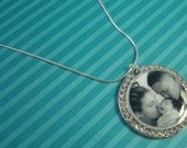 Mini Photo Pendant with CZ accent "Twinkle"