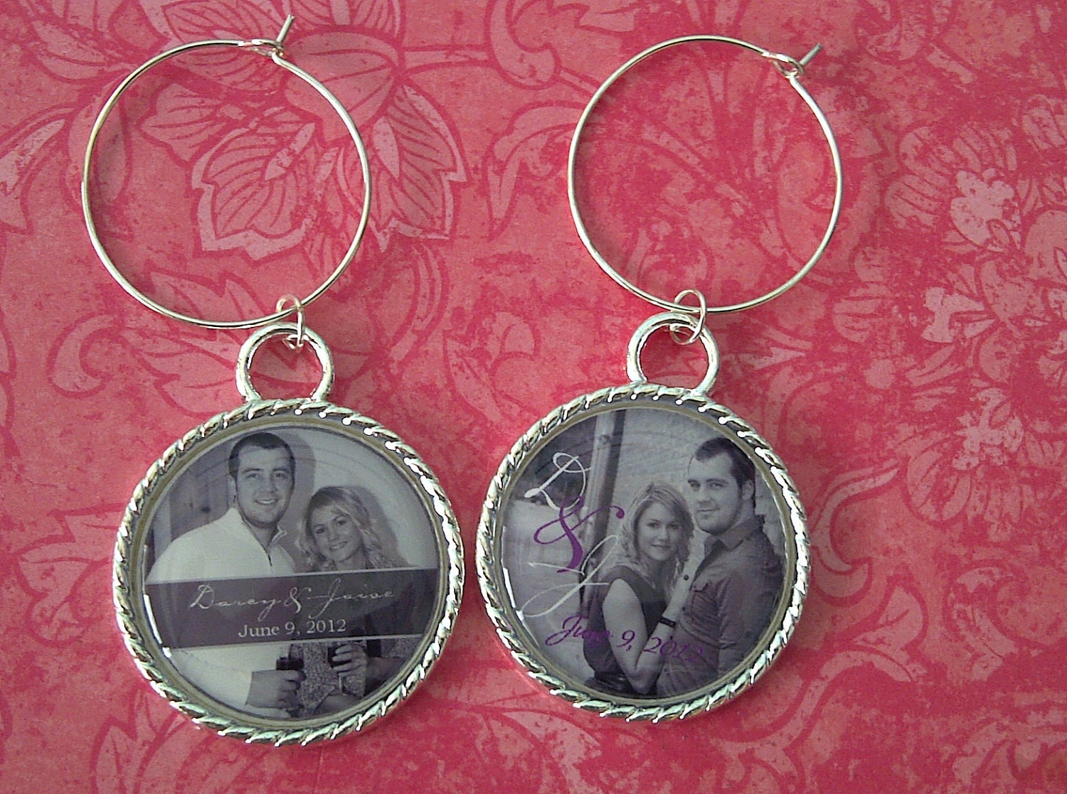 Wedding Favors - Personalized Wine Glass Charms