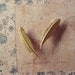 Gold Feather Barrettes - Feather Hair Clips - Grecian Hair Accessories Rustic Woodland Wedding Hair Accessories Gold Bridal Hair Accessories