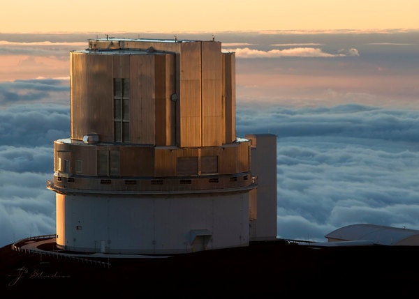 Subaru Telescope, Observatory Photo, Fine Art Photography Print, Space Stars Mauna Kea, Big Island Hawaii