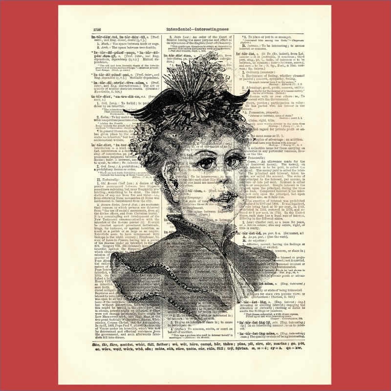 Counterfeit Cousins 6. Personalized Fake Relatives for your Family Tree - upcycled 8x10 1898 dictionary page print