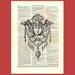 Vintage Cameo (cameo01) - upcycled 8x10 1898 dictionary page print - BONUS - Buy 3 Prints, Get 1 More For FREE