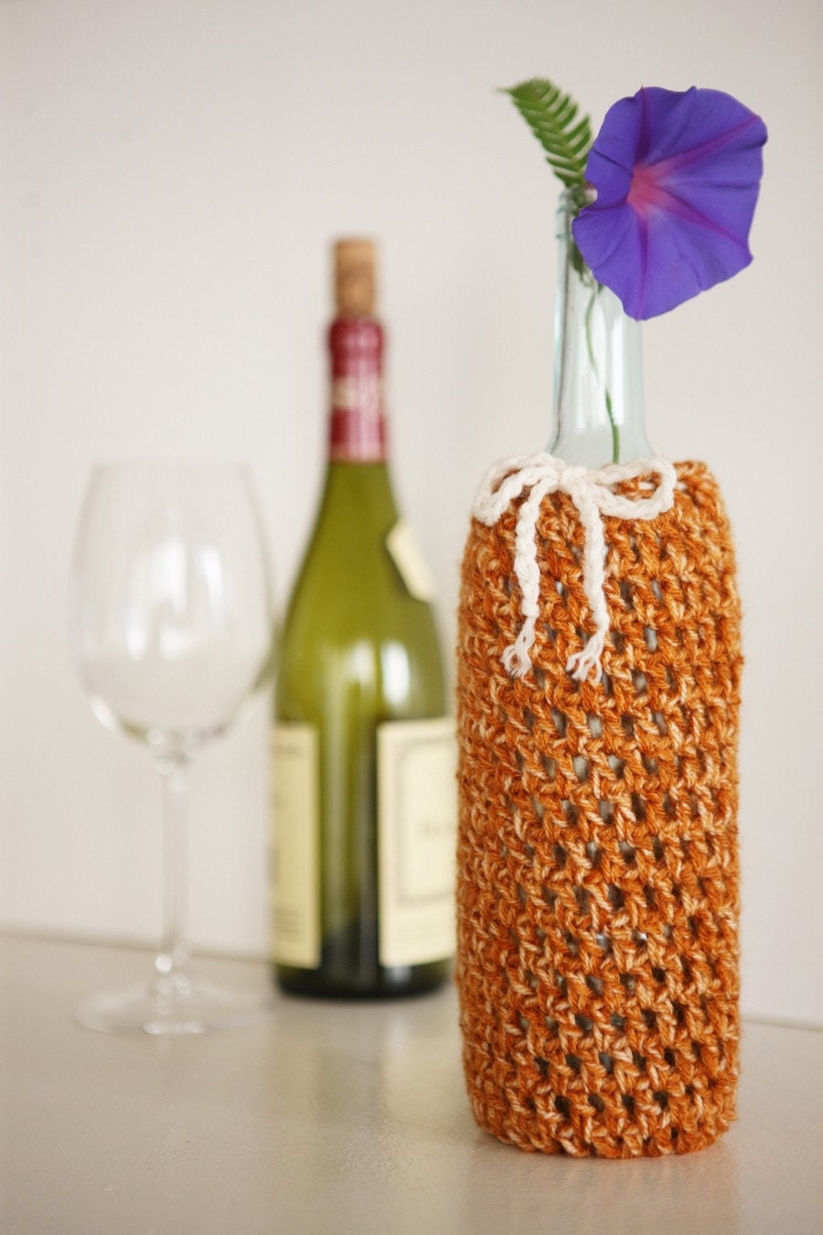 Wine Bottle Cozy in Gingersnap