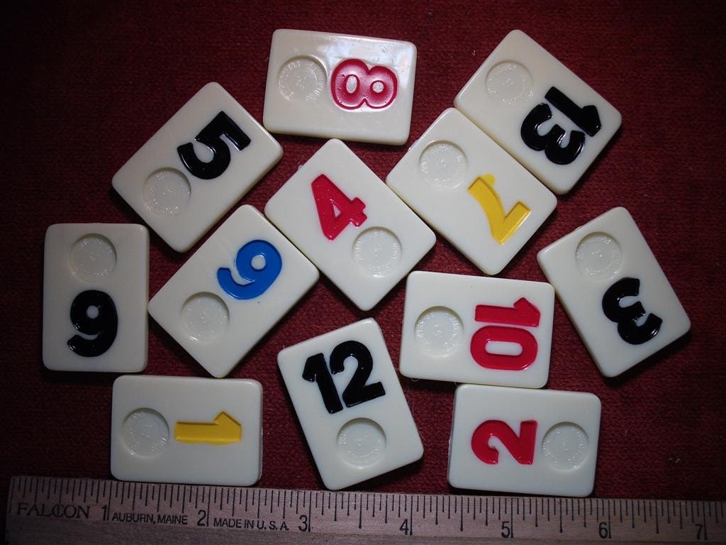 Rummikub Game Pieces - Assortment of 13