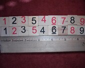 Vintage Wood Number Game Tiles