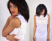 Wedding Dress / Dress / Dresses / Long Dress / White Dress / Fringe / 1970s Fashion / Alternative Bridal / Informal / fringe