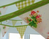 Rose bud bunting banner perfect for weddings, parties, birthdays & baby showers Over 6 ft long (excl. ties) with 12 flags READY TO SHIP Il_170x135