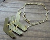 statement necklace, chevron necklace, modern necklace, gold chevron necklace, hammered gold, gold necklace, geometric jewelry