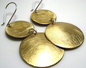 Inside Out Disks. Earrings. Brass. MADE TO ORDER.