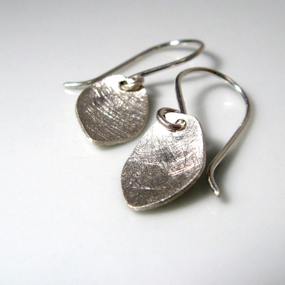 Tiny Leaves. Earrings. Sterling Silver. MADE TO ORDER.