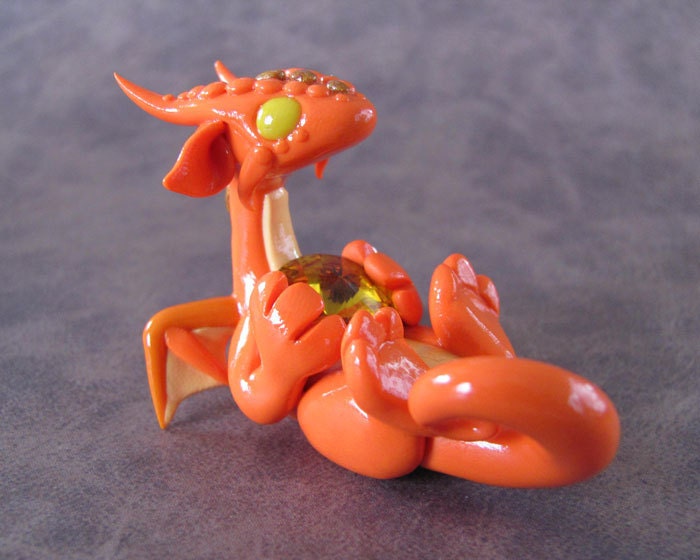 Topaz Orange Gem Dragon No. 7 - Made to Order