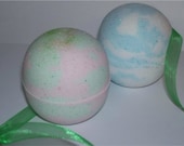 Basil Sage Mint - Bath Bomb Fizzy - Large 7-9 oz - Soothing, Herbal, Clean