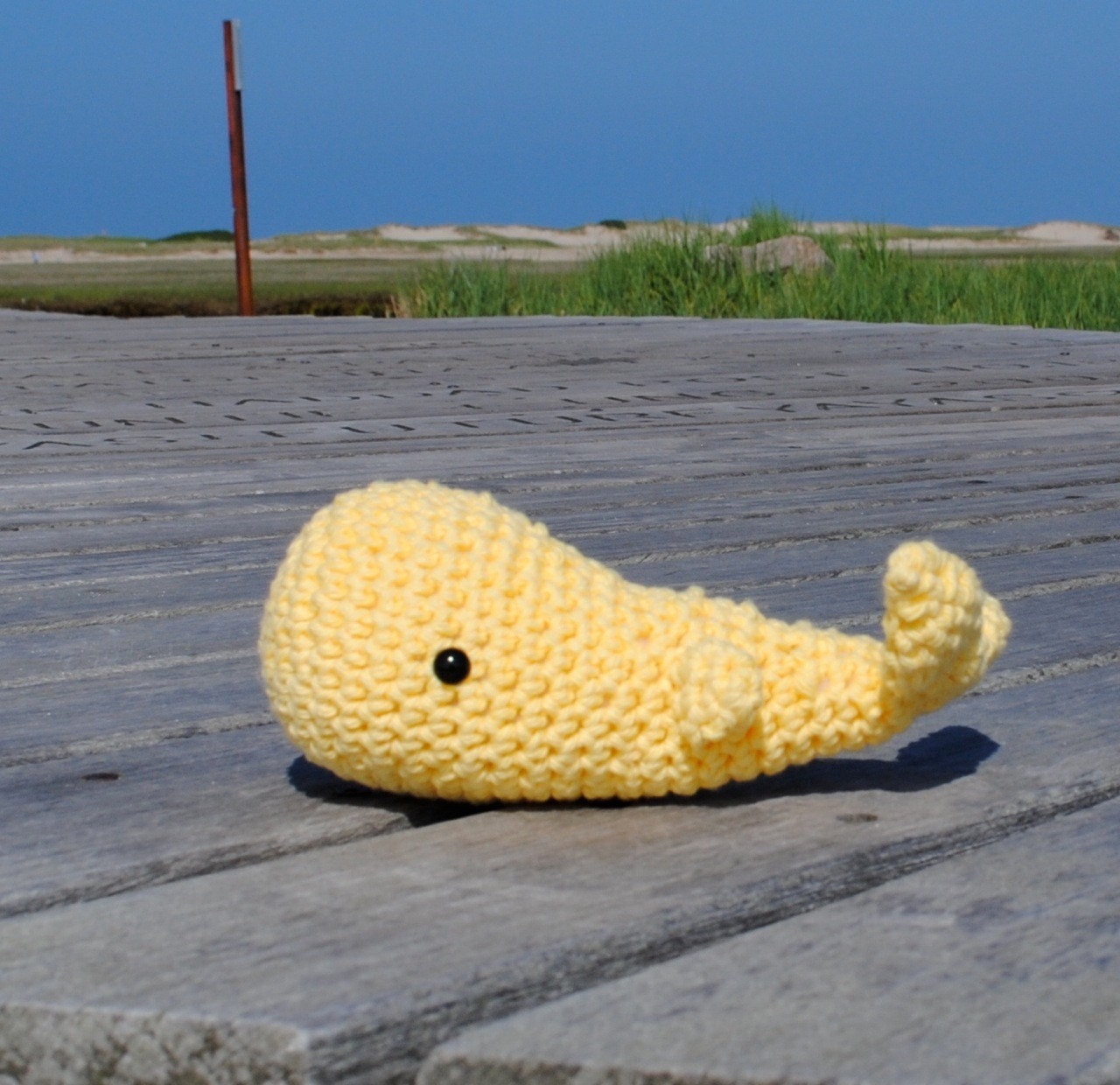 Mini Woolie Whale Hand Crocheted Plush- Sweet Yellow