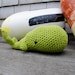 Woolie Whale Hand Crocheted Plush-Lime-Large