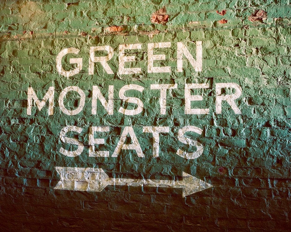 Fenway Park Green Monster Seats - Boston Red Sox Inspired Art - Baseball Decor - Sox Nation Gift - 16X20 Fine Art Photograph