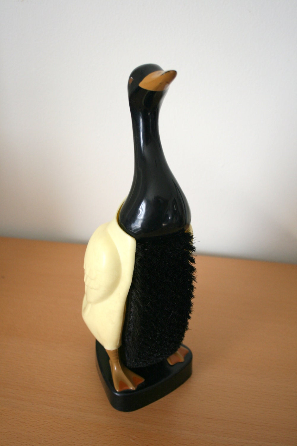 Quirky Vintage Duck Shoe and Boot Brush with Holder, Made in England