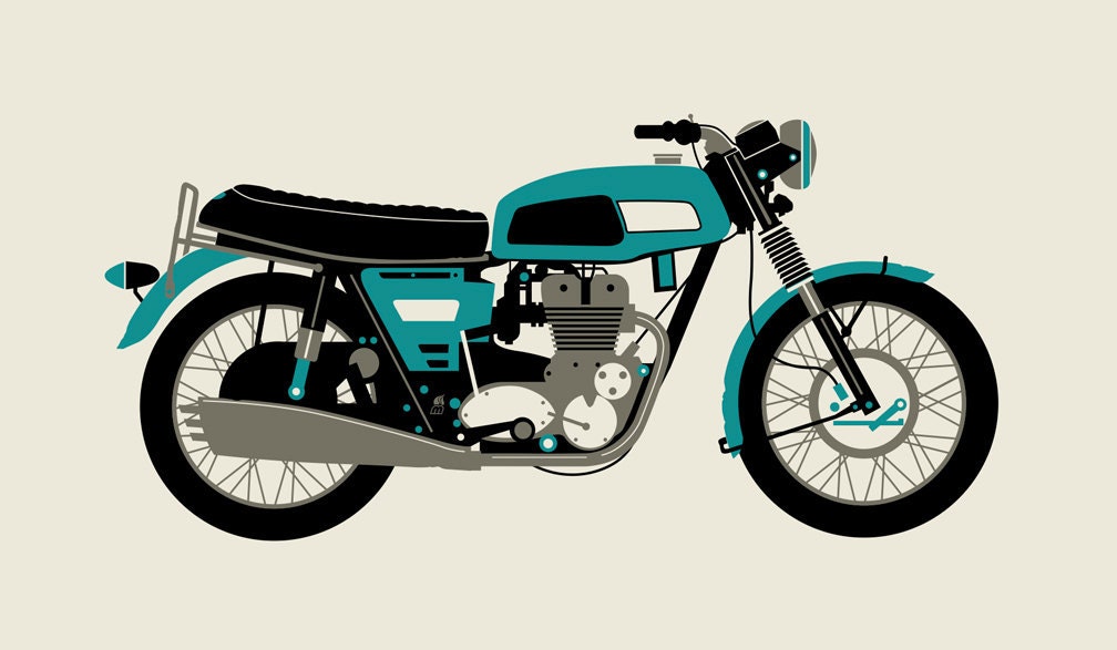 BLUE 1970 MOTORCYCLE