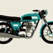 BLUE 1970 MOTORCYCLE