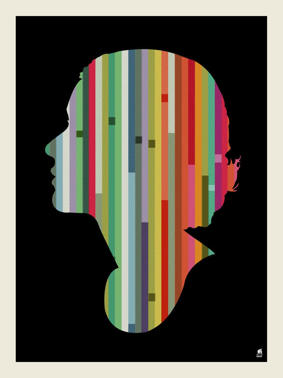 Striped Woman Screen Print