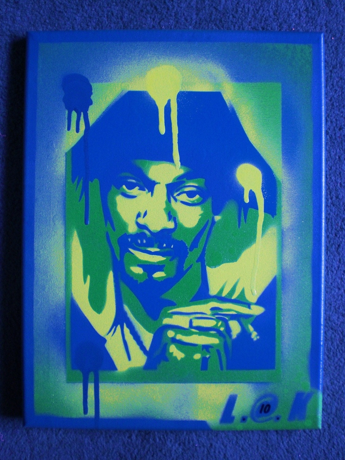 green snoop dogg painting