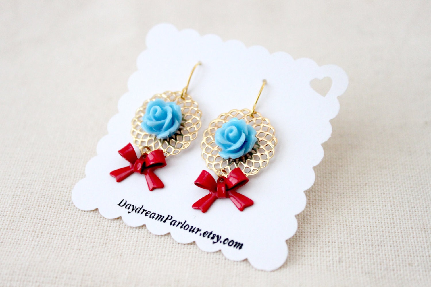 Ahoy... Flower and Bow Earrings