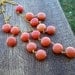 Orange Stone Bib Necklace. Orange quartz cascade drapery necklace. Fashion.