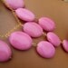 Pastel Pink Jade Bib Necklace. Lilly Pulitzer inspired. Bubblegum Pink Stone Bib Necklace on Gold. Spring Fashion.
