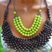 Pastel Pink Jade Bib Necklace. Lilly Pulitzer inspired. Bubblegum Pink Stone Bib Necklace on Gold. Spring Fashion.