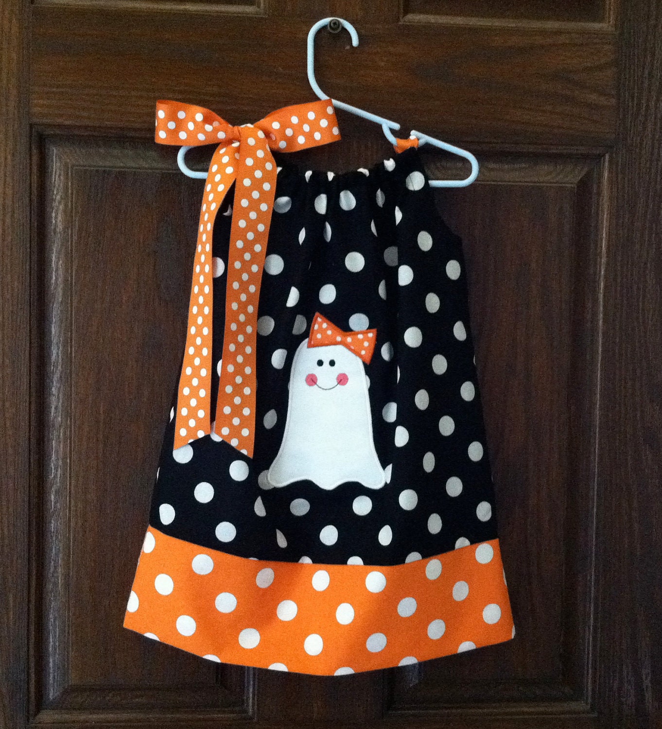 Embroidered - Ghost pillowcase dress - sizes 6 months to size 5