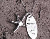 The Starfish Story Necklace - All Sterling Version