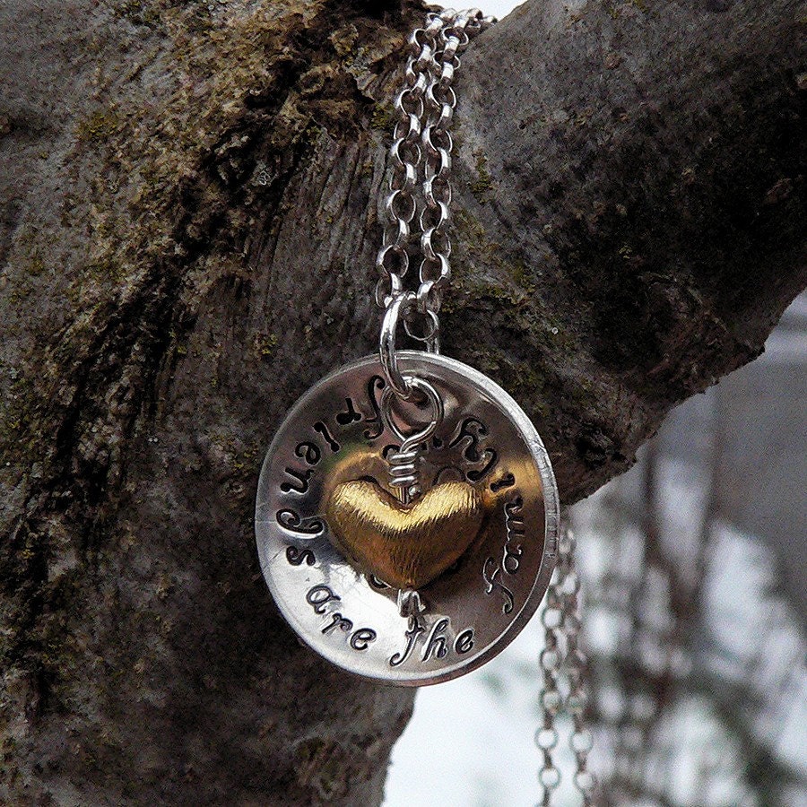 Friends are the family you choose... custom sterling silver necklace