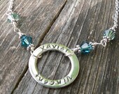 The Mother's Circle with birthstones - 11 font choices